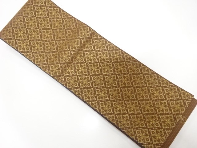 JAPANESE HANHABA OBI / WOVEN DIAGONAL GRID